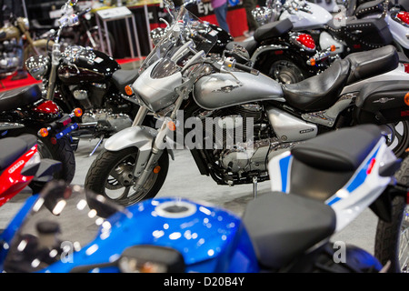 Suzuki Motorräder auf dem Display an der Washington Motorcycle Show. Stockfoto