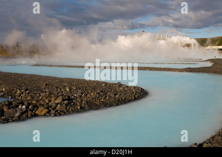 Blue Lagoon thermische Kraftwerk in der Nähe von Reykjavik, Island, Skandinavien, Europa Stockfoto