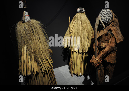 Die Piaroa Zeremonienmasken. Venezuela. Ethnographisches Museum. Budapest. Ungarn. Stockfoto