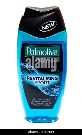 Palmolive Männer Wiederbelebung Sport 2 in 1 Körper und Dusche Haarshampoo Stockfoto