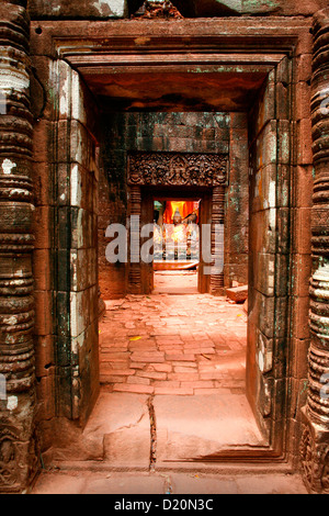 Das wichtigste Heiligtum, Wat Phu in Champasak im Süden von Laos, Indochina. Stockfoto