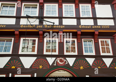 Skala-Haus, halbe Fachwerkhaus in die Stadt, bin Osterode Harz, Harz, Niedersachsen, Deutschland Stockfoto