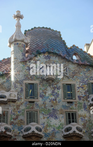 Gaudis Casa Batllo in Barcelona Spanien Stockfoto