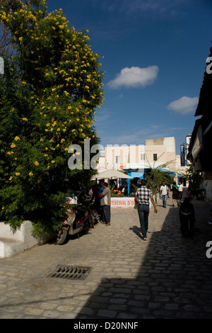 Markt in der Stadt Houmt Souq auf der Insel Djeba in Tunesien Stockfoto