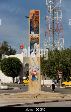 Das Zentrum von der Stadt Houmt Souq auf der Insel Djeba in Tunesien Stockfoto