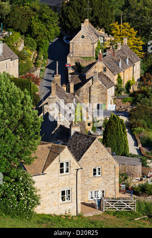 Blick auf die Häuser von Naunton, Gloucestershire, Cotswolds, England, Großbritannien, Europa Stockfoto