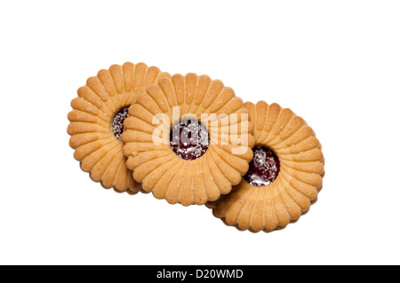 Jammie Dodgers Kekse Stockfoto