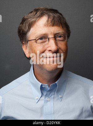 Bill Gates Headshot Studioportrait, 2010 Stockfoto