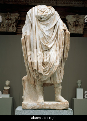 Marcus Vipsanius Agrippa (c.64/63-12 BC). Römischer Staatsmann und General. Die Statue. Forum Romanum von Merida. 1. ANZEIGE. Stockfoto