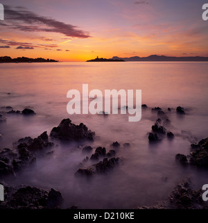 Leuchtturm von Alcanada, Illa d Alcanada, Alcanada, Mallorca, Spanien Stockfoto