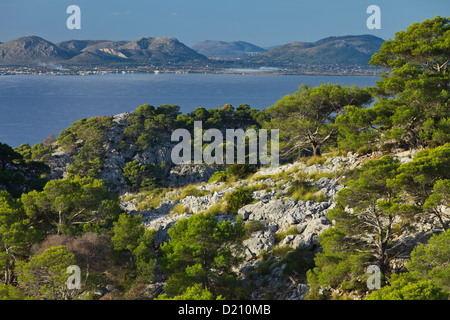 Blick vom Cap de Formentor in Bucht von Pollenca, Mallorca, Spanien Stockfoto