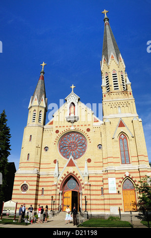 USA Indiana South Bend St. Patrick katholische Kirche Pfarrgemeinde verlassen Service/Masse. Stockfoto