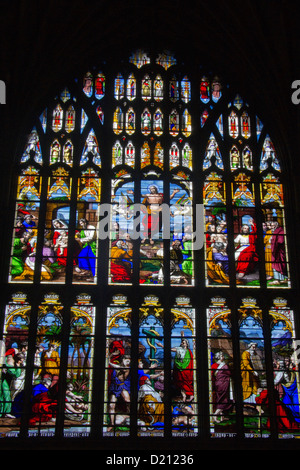 West-Fenster, Kathedrale von Norwich, Norfolk, England, UK Stockfoto