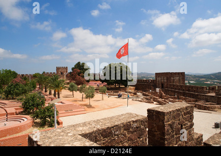 Silves, Moorisch Festung auf einem Hügel, Castelo, Algarve, Portugal, Europa Stockfoto