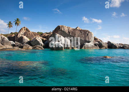 Riesigen Granitfelsen in die Bäder, Virgin Gorda, Virgin Gorda, Britische Jungferninseln, Karibik Stockfoto