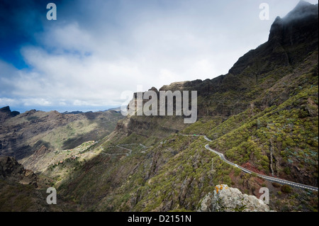 Straße an das Teno Gebirge, Teneriffa, Kanarische Inseln, Spanien, Europa Stockfoto