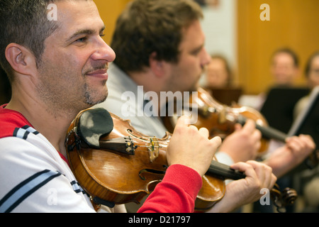 Posen, Polen, Probe des Amadeus Kammerorchester des polnischen Rundfunks Stockfoto