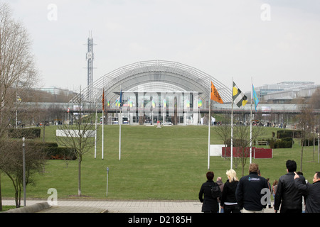 Leipzig, Deutschland, die Eingangshalle von der Leipziger Messe Stockfoto