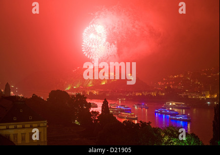 Koblenz, Deutschland, Ehrenbreitstein bei der Veranstaltung Rhein in Flammen Stockfoto