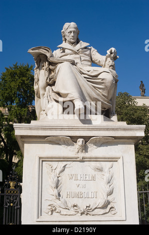 Berlin, Deutschland, Denkmal, Wilhelm von Humboldt Stockfoto