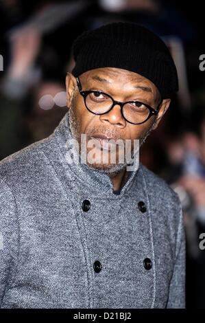 Schauspieler Samuel L Jackson besucht die UK Premiere von Django Unchained am 01.10.2013 am Empire Leicester Square, London. Personen im Bild: Samuel L Jackson. Bild von Julie Edwards/Alamy Live-Nachrichten Stockfoto