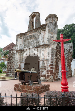 Die historische portugiesische Festung A Famosa in Malakka (Melaka), Malaysia Stockfoto