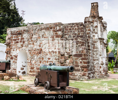 Die historische portugiesische Festung A Famosa in Malakka (Melaka), Malaysia Stockfoto