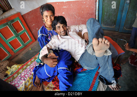 Indischen Zigeuner in Rajasthan Stockfoto