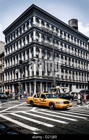 Haughwout Store mit typischen Kabine, Architekt Daniel D Badger, Ecke Broadway und Broome Street, Soho, Manhattan, New York Cit Stockfoto