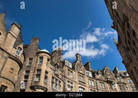 Gebäude auf Cockburn Street, Edinburgh, Schottland, Vereinigtes Königreich Stockfoto