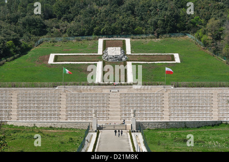 Cassino. Italien. Polnischer Soldatenfriedhof am Monte Cassino. Stockfoto