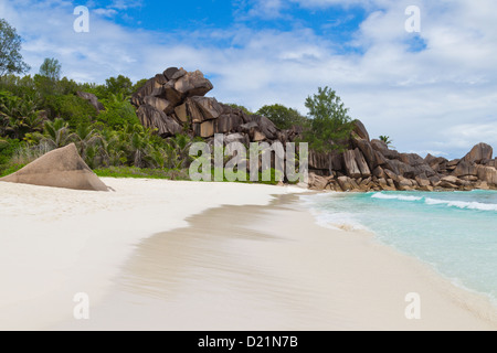 Anse Source d'Agent La Digue Stockfoto