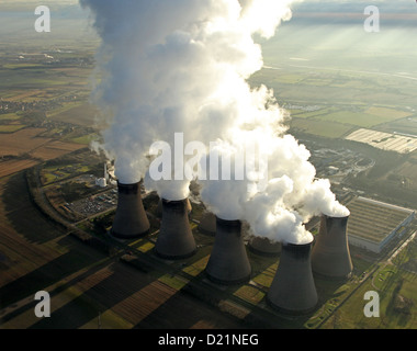 Luftaufnahme von Eggborough Power Station in Yorkshire, Großbritannien Stockfoto