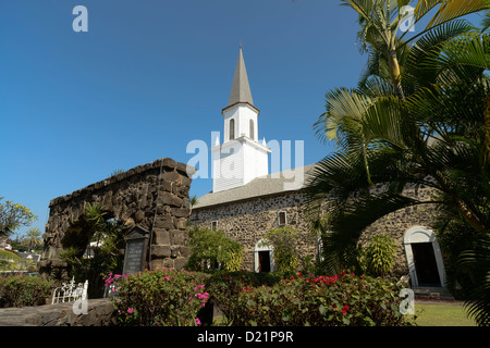 Mokuaikaua Kirche in Kailua-Kona, Big Island, Hawaii, USA Stockfoto