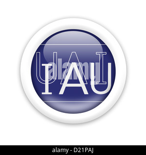 Internationale Astronomische Union | IAU-Logo-Flaggen-symbol Stockfoto