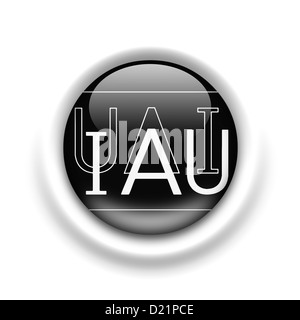 Internationale Astronomische Union | IAU-Logo-Flaggen-symbol Stockfoto