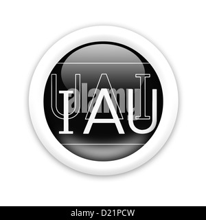 Internationale Astronomische Union | IAU-Logo-Flaggen-symbol Stockfoto