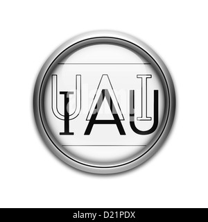 Internationale Astronomische Union | IAU-Logo-Flaggen-symbol Stockfoto