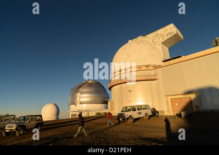 Hawaii-Kanada-Frankreich, Gemini und äh 2,2 Teleskope auf Vulkan Mauna Kea, Big Island, Hawaii, USA Stockfoto