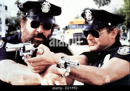 Sterben Sie Miami Cops Miami Super Cops Bud Spencer, Terence Hill FBI-Agenten Steve Forrest (Bud Spencer, l) Und Doug Bennet (Terence Stockfoto