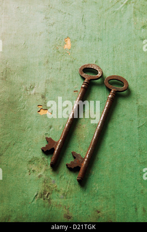 Koppeln von alten Schlüssel Stockfoto