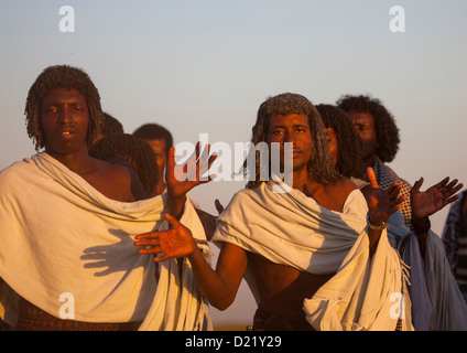 Afar Stammes Männer, Assaita, Afar Regional State, Äthiopien Stockfoto