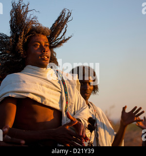 Afar Stammes Männer, Assaita, Afar Regional State, Äthiopien Stockfoto