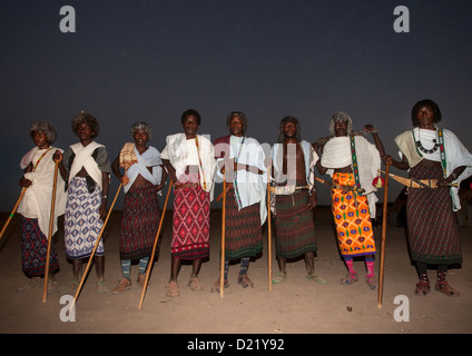 Afar Stammes-Krieger, Assaita, Afar Regional State, Äthiopien Stockfoto