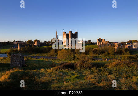 Anglo-normannischen Trim Castle am Ufer des Flusses Boyne, verwendet als Drehort für den Film "Braveheart", Trim, County Meath, Irland Stockfoto