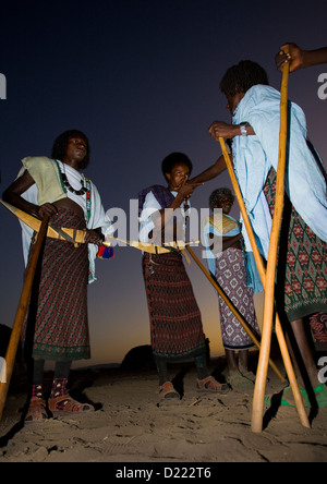 Afar Stammes-Krieger, Assaita, Afar Regional State, Äthiopien Stockfoto