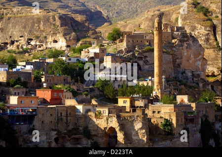 Alte Zitadelle ayyubidische El Rizk Moschee & Artukid Little Palace von Hasankeyf, Türkei Stockfoto