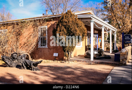 Canyon Road - das Herz und die Seele des Santa Fe Kunstszene Stockfoto