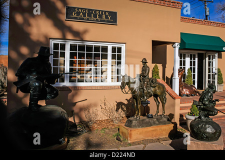 Canyon Road - das Herz und die Seele des Santa Fe Kunstszene Stockfoto