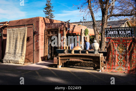 Canyon Road - das Herz und die Seele des Santa Fe Kunstszene Stockfoto